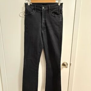 MOTHER Black Ankle Jeans Hustler Ankle Fray Wash Not Guilty Cut #708061